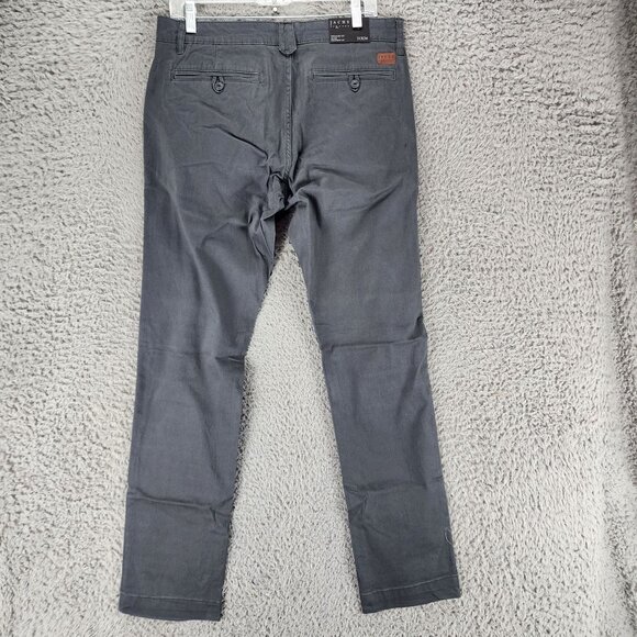 Jachs Pants Mens 31x34 Gray Stretch Mid Rise Straight Slim Straight Leg *NWT* - Picture 9 of 14